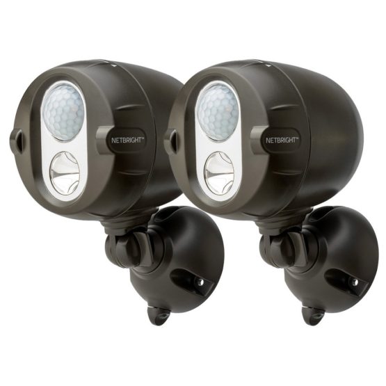 Mr. Beams MBN352 Networked LED Wireless Motion Sensing Spotlight System with NetBright Technology, 200-Lumens, 2-Pack, Brown