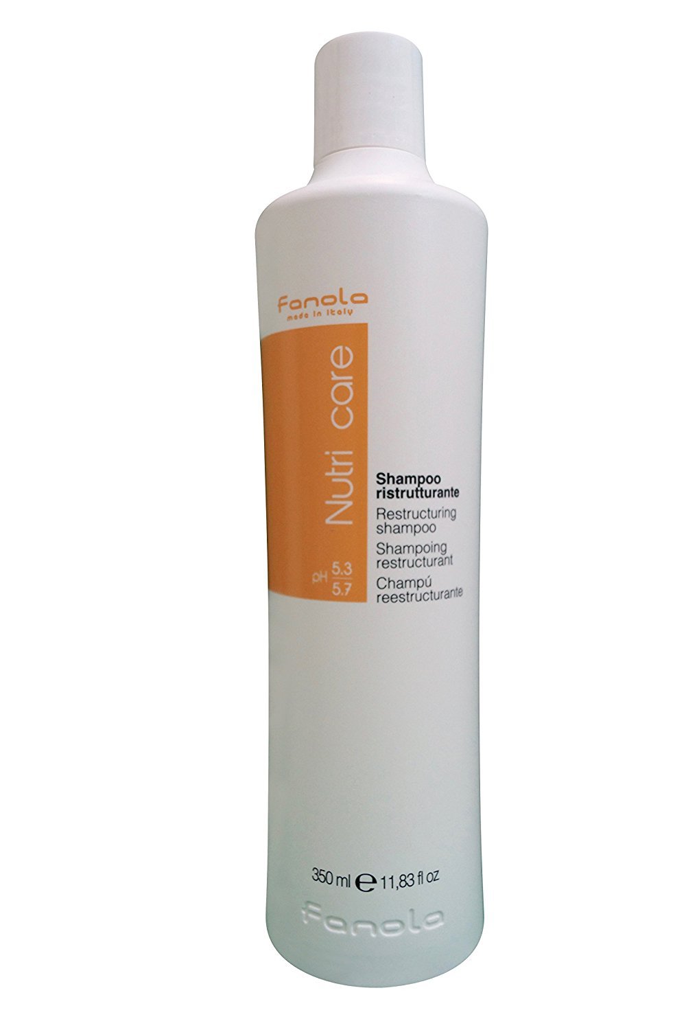 Fanola Restructuring Shampoo, Hydration and Nourishment to Dry, Stressed and Damaged Hair, Enriched Formula with Milk Proteins, 350