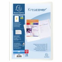 Exacompta Kreacover Opaque Rigid PP Display Book, A4, 10 pockets - White