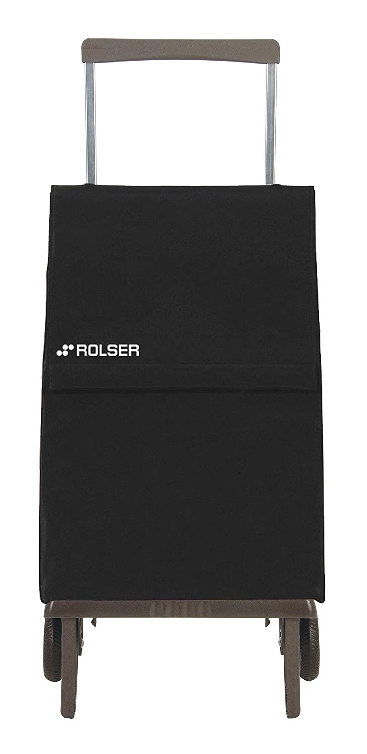 Rolser Plegamatic MF 2 Wheel Foldable Shopping Trolley - Black, 95 cm