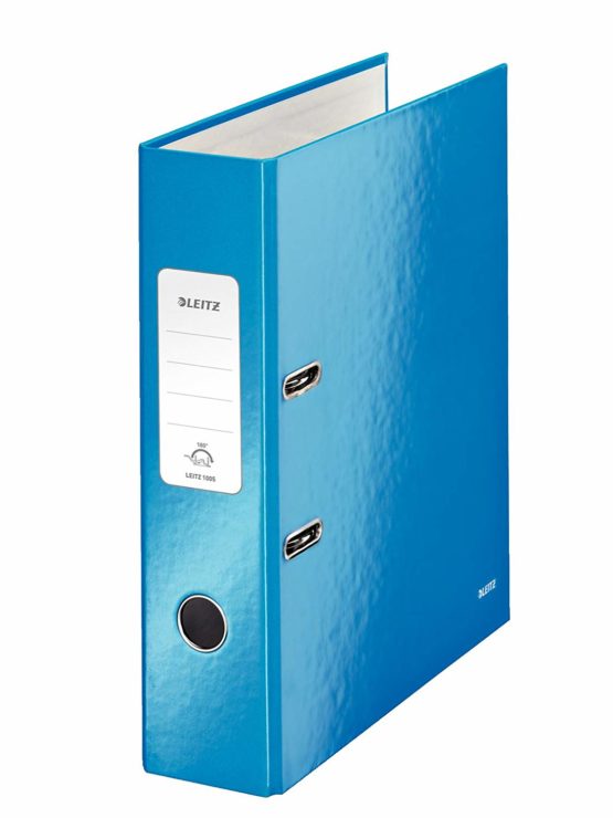 Leitz Lever Arch File, Pack of 10, Metallic Blue, A4, 80mm Spine, WOW Range, 10050036