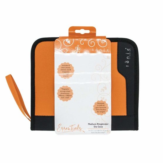 Tonic Studios Medium Ring Binder Die Case-Black and Orange, Other, Multicoloured, 4.44 x 22.86 x 21.59 cm