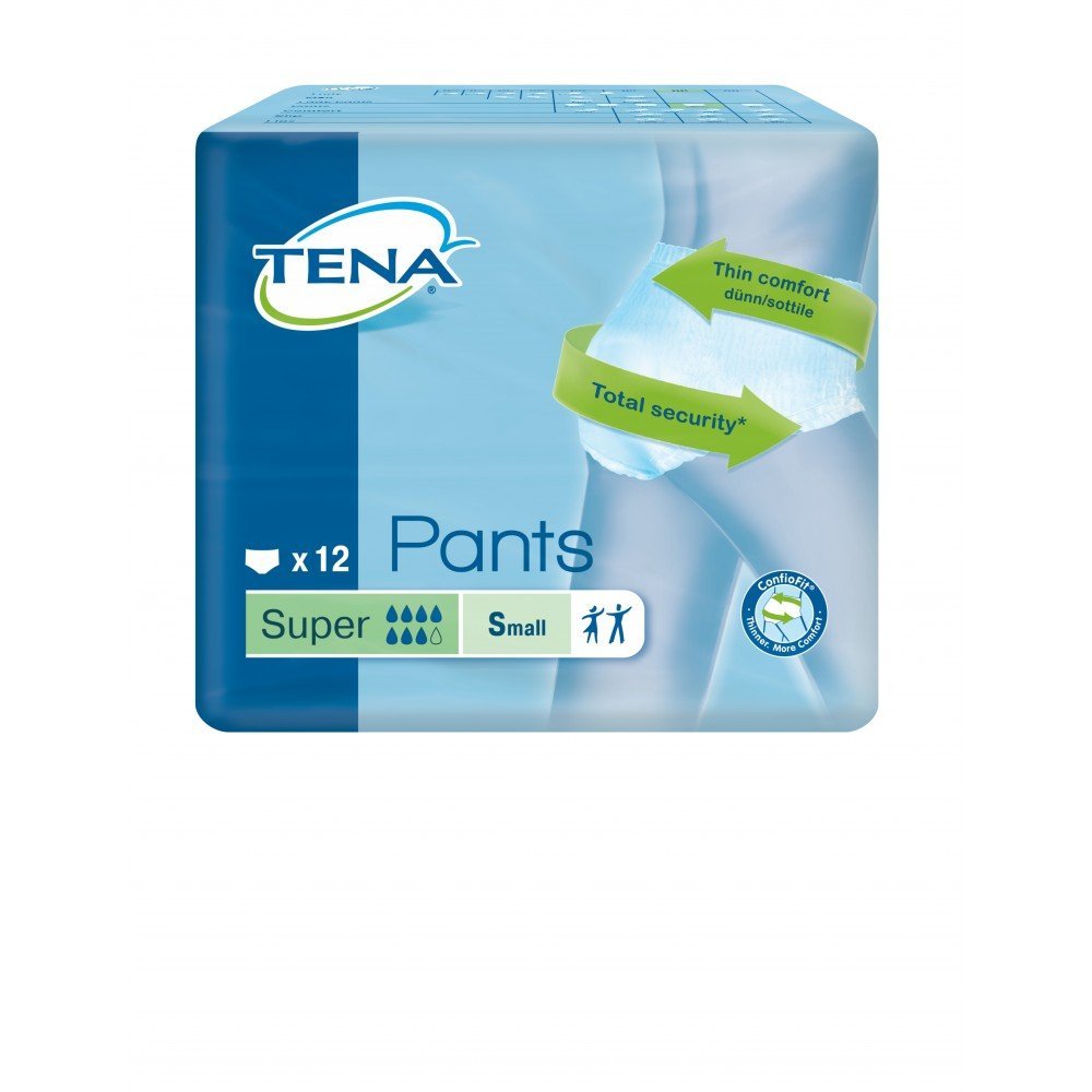 TENA Pants Super small 65 cm - 85 cm (251/2 inch - 331/2 inch), (Pack of 12), White, S (Pack of 12) - Image 2
