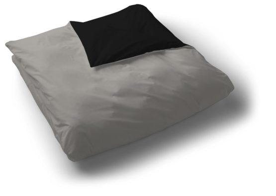 Play Basic Collection – Duvet Cover Smooth Reversible Black and Grey 150 x 220 cm black and grey - Image 2
