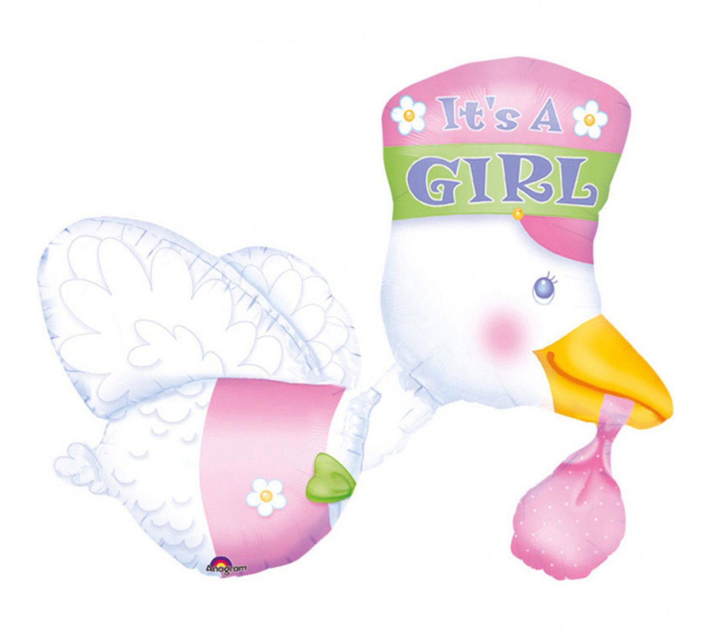 Amscan International Multi-Stork It's a Girl, Multicolor, It´s a Girl