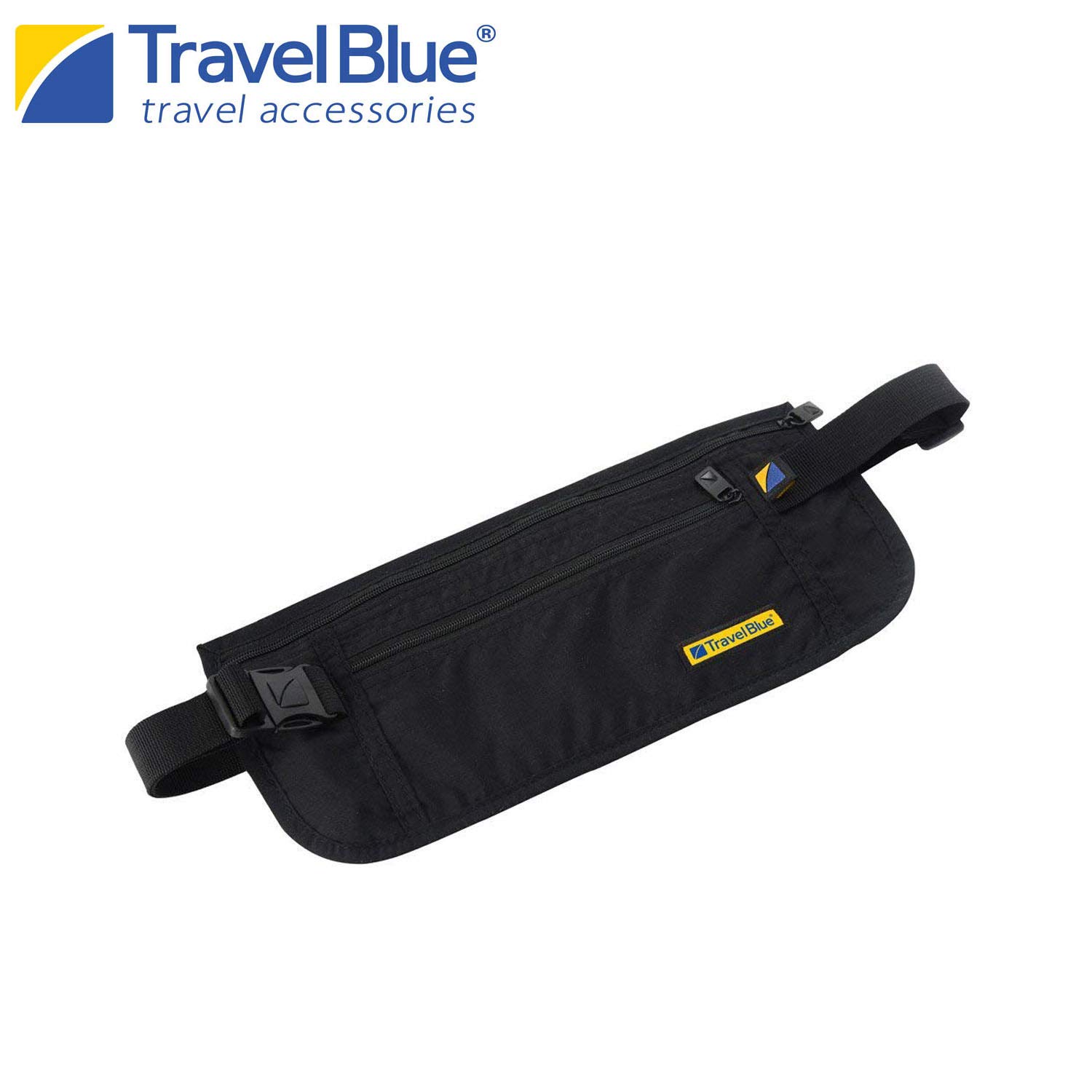 Travel Blue Ultra Slim Money Belt, Bum Bag & Passport Holder Travel Wallet for Men & Women, Conceal Cash, Credit Cards