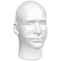 Floracraft Styrofoam Male Head Bulk-10.1-inch x 6.9 x 7.1-inch