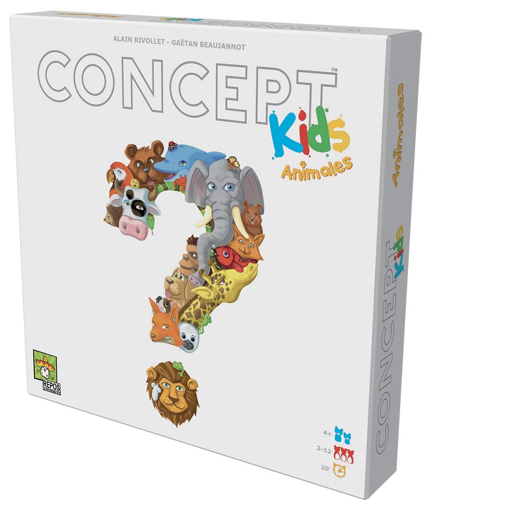 Repos Production CKASP01 Animal UNbox NOW Concept Kids Board Game in Spanish, Colourful: Board Game, 4-12 Players, from 4 Years