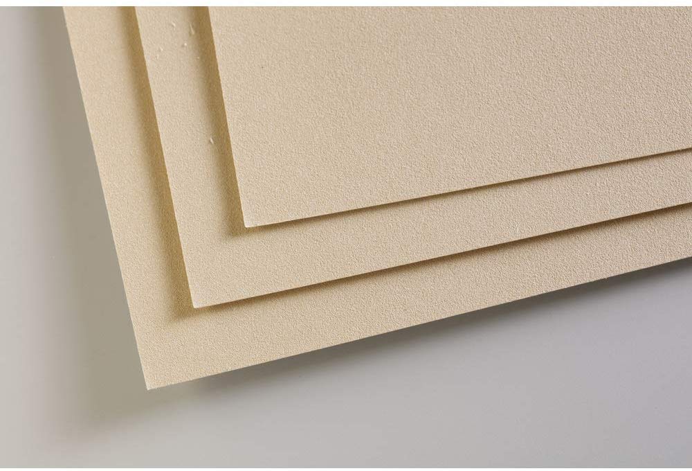 Clairefontaine, Ref 96166C, Pastelmat Card Sheets (Pack of 5 Sheets), 360gsm Card, 50 x 70cm, Sand Colour - Image 2