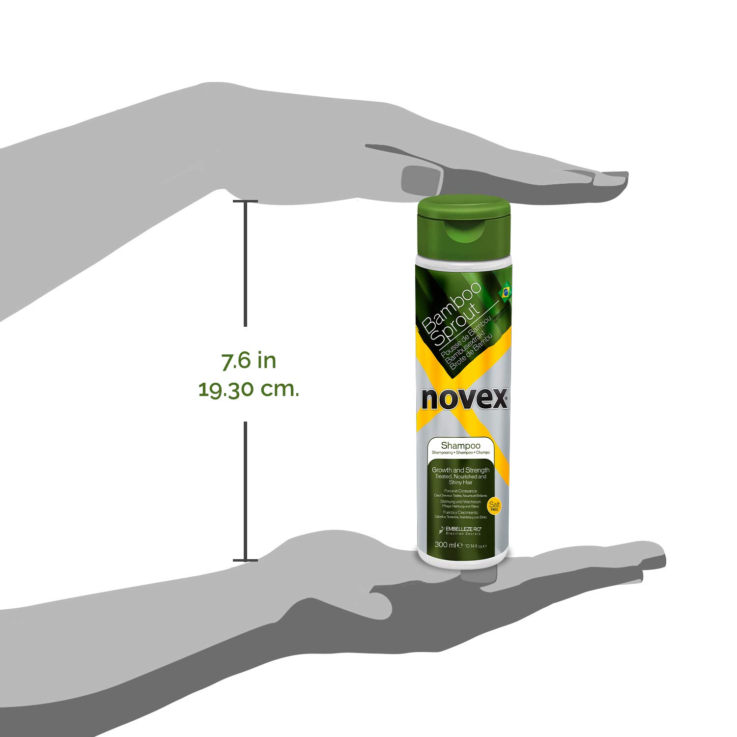 Novex Bamboo Sprout Shampoo, 300 ml, Black/White, 300 ml (Pack of 1) - Image 3