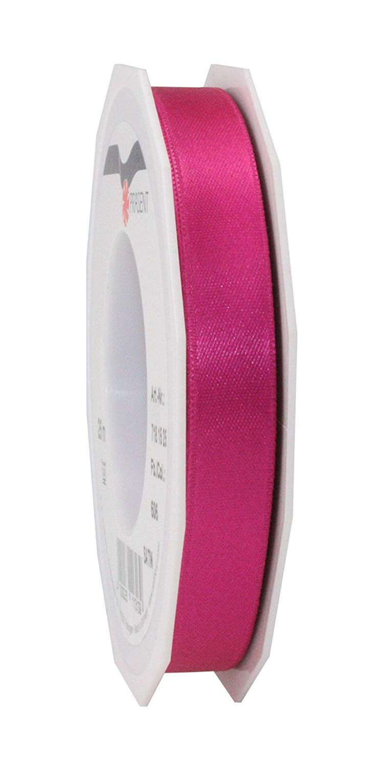 PRÄSENT C.E. Pattberg SATIN magenta gift ribbon, 27 yards for Wrapping Gifts 0.59 inches width
