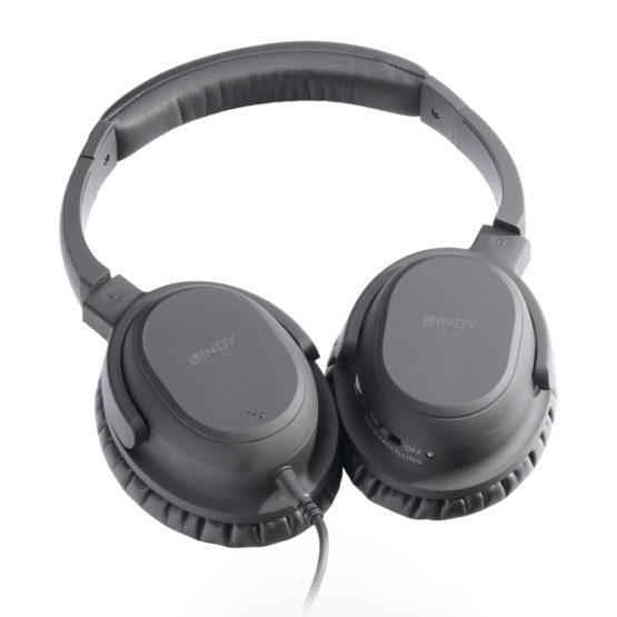 LINDY 20424 NC-60 Active Noise Cancelling Headphones, Black - Image 4
