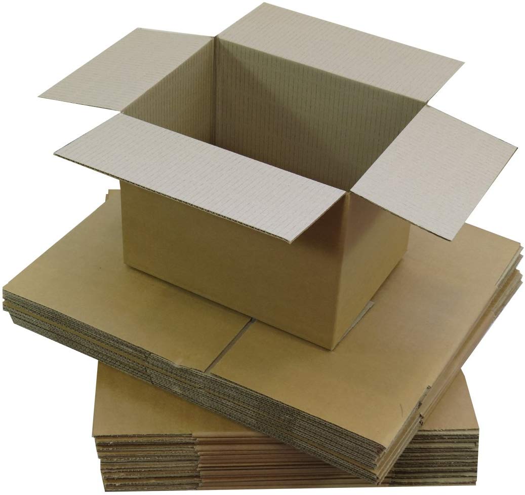 Triplast 457 x 305 x 305mm Large Single Wall 18x12x12" Cardboard Removal Moving Storage Boxes (Pack of 50)