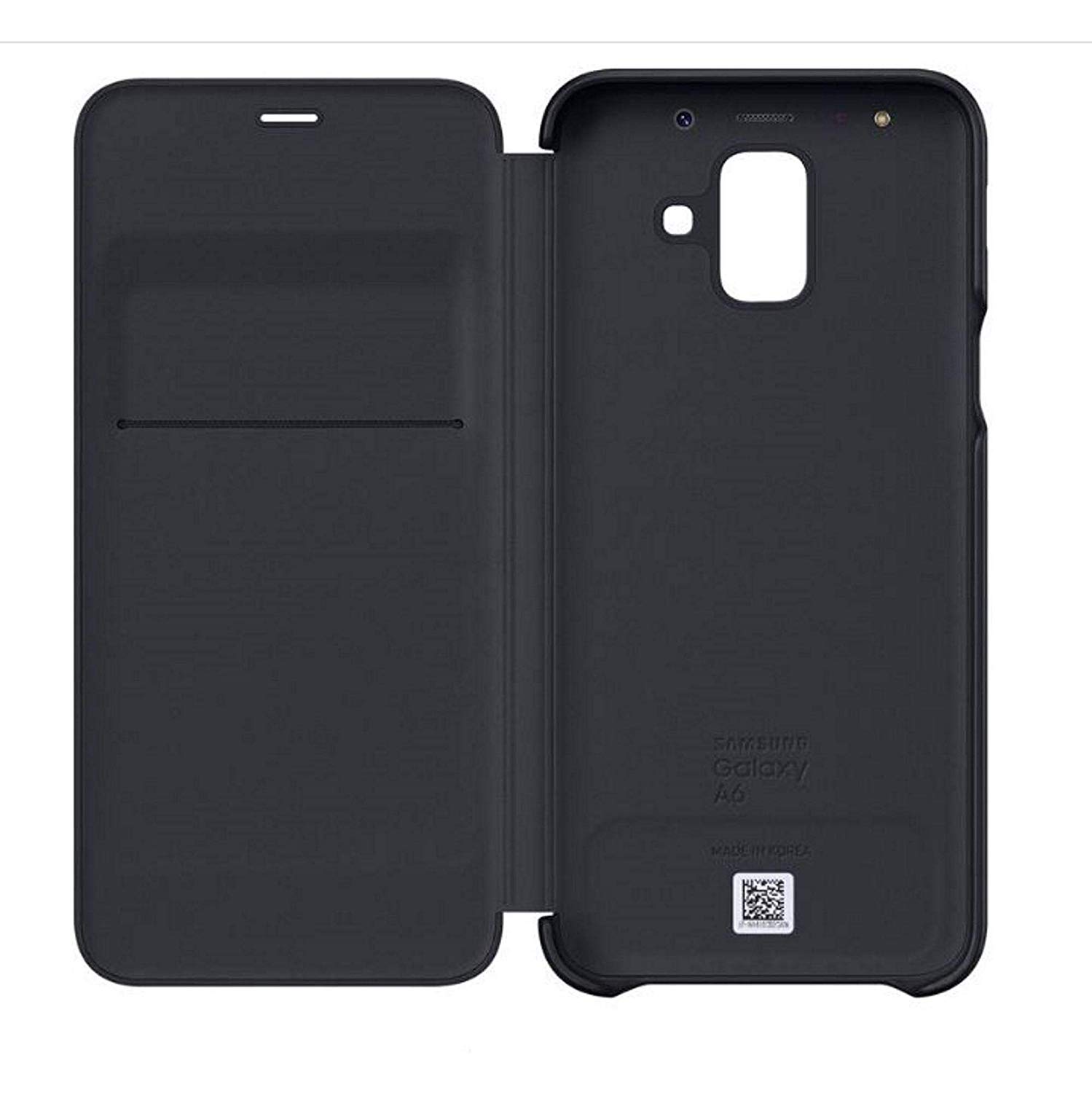 Samsung Original A6 Wallet Folio Flip Cover Case - Black, Samsung Galaxy A6 (2018) - Image 3