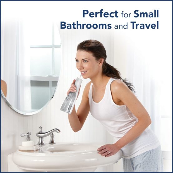Waterpik Cordless Freedom Water Flosser, Portable and Waterproof Battery Powered Dental Plaque Removal Tool, Ideal for Travel, Small Bathrooms or In-Shower Use, White (WF-03UK010) - Image 3