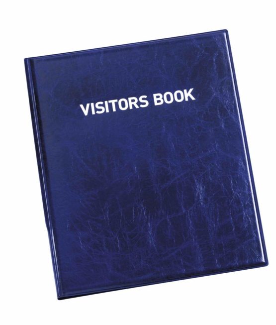 Durable Visitor Book 100 - with Leather Look Front Cover - 100 Perforated 90 x 60 mm Visitor Badge Inserts - GDPR Compliant Security Sheet Included - Image 2