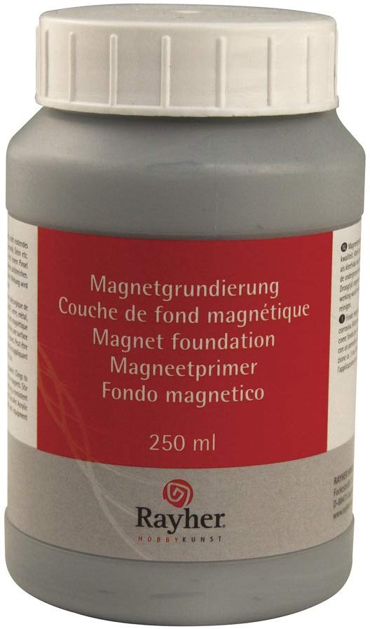 Rayher Magnetic Paint Primer for Magnetic Wall Wood, and More Surfaces, Paint for DIY Magnetic Memo Board 250ml, 3881100