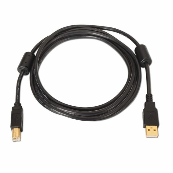 AISENS A101-0010 USB 2.0 Printer Cable with 3 m Ferrite, Black - Image 2