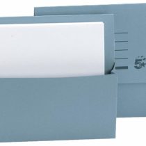 5 Star Office Document Wallet Half Flap 250gsm Capacity 32mm Foolscap Blue [Pack 50]