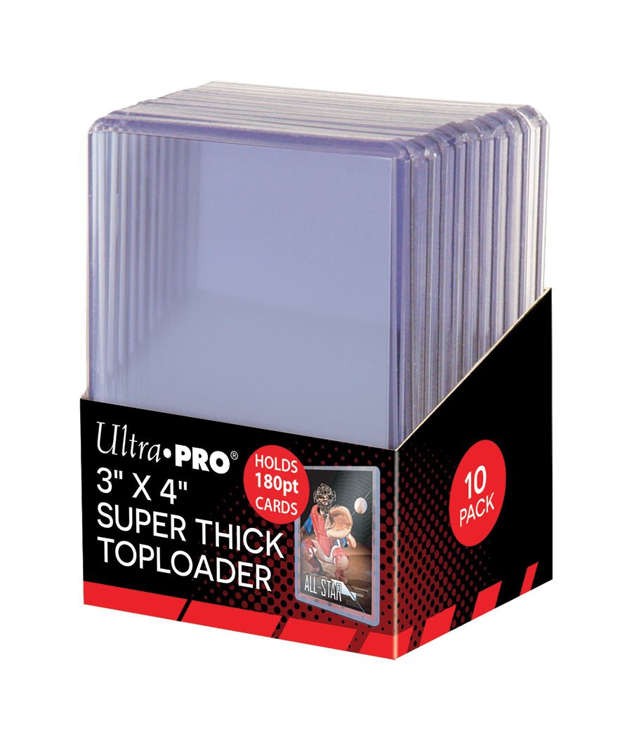 Ultra Pro 3" X 4" Super Thick 180PT Toploader 10ct, Clear, 3 x 4 inch