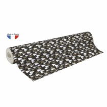 Clairefontaine Christmas Alliance Long Roll Wrapping Paper, 50 m x 0.70 m - Black & Gold Christmas Trees