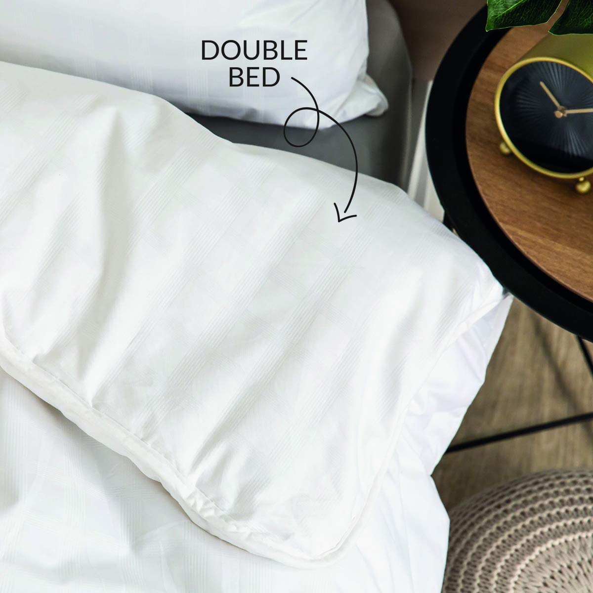 Snuggledown Luxury Cotton Double Duvet 10.5 Tog - Premium & Breathable All-Year Round Quilt, White, Double Bed - Image 2