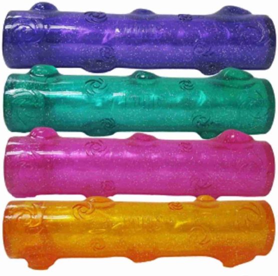 KONG - Squeezz® Crackle Stick - Strong Indoor/Outdoor Dog Toy - For Large Dogs (Assorted Colors)
