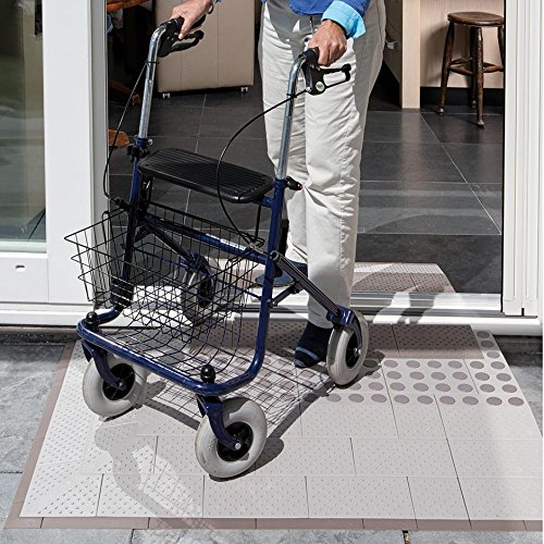 SECUCARE 4-Layer Modular Threshold Ramp 84 x 8 x 57 cm, Silver, 84 x 8 x 57cm - Image 4