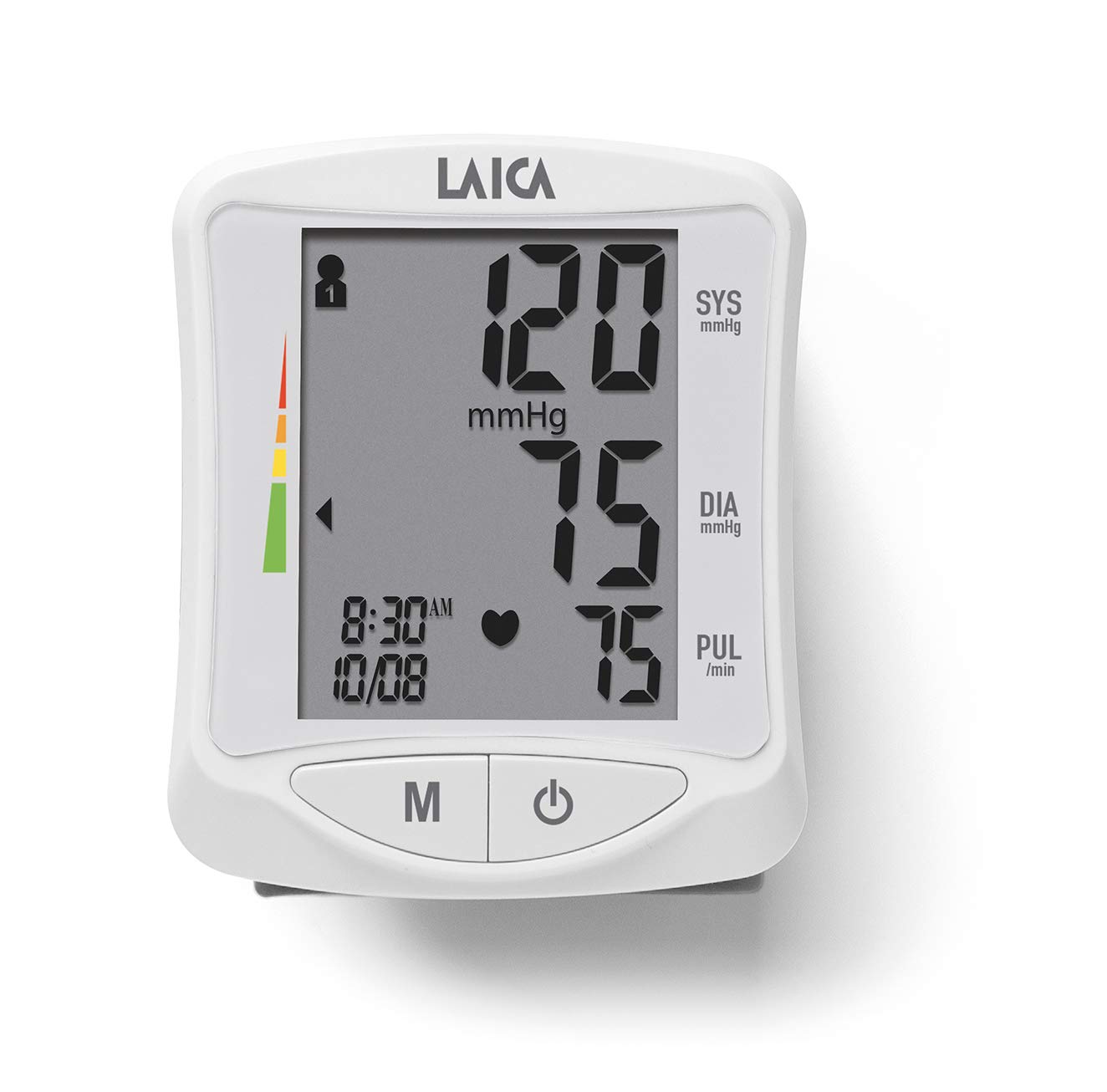 LAICA bm1006 W Wrist Pressure Gauge Grey/White, Grey / White, poignet BM1006W - Image 3