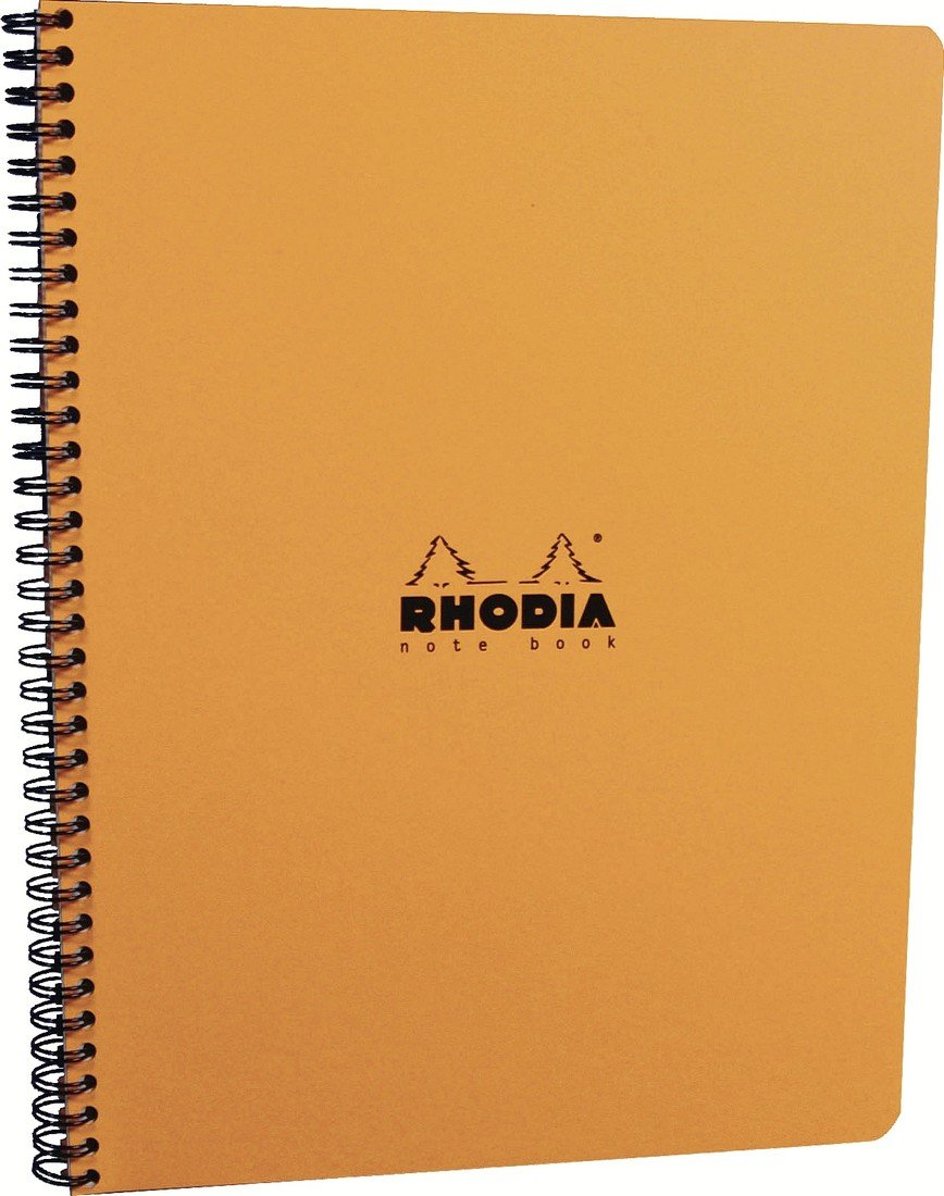 RHODIA 19300C, Spiral Notebook (Full Binding) Black or Orange Notebook, A4+, Small Squares, 160 Detachable Pages - Image 2