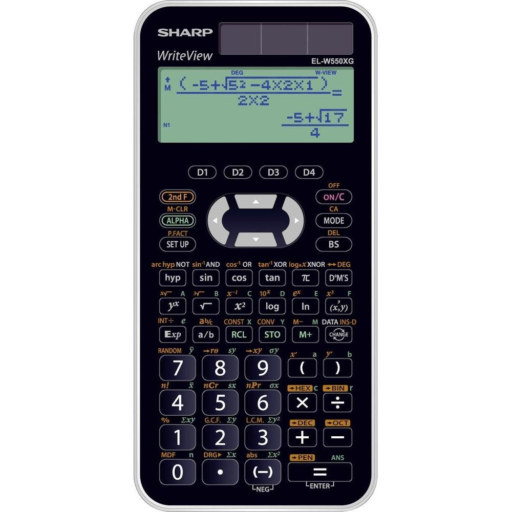 Sharp EL-W550XG Scientific Calculator - Black, Black/grey, Taschenrechner