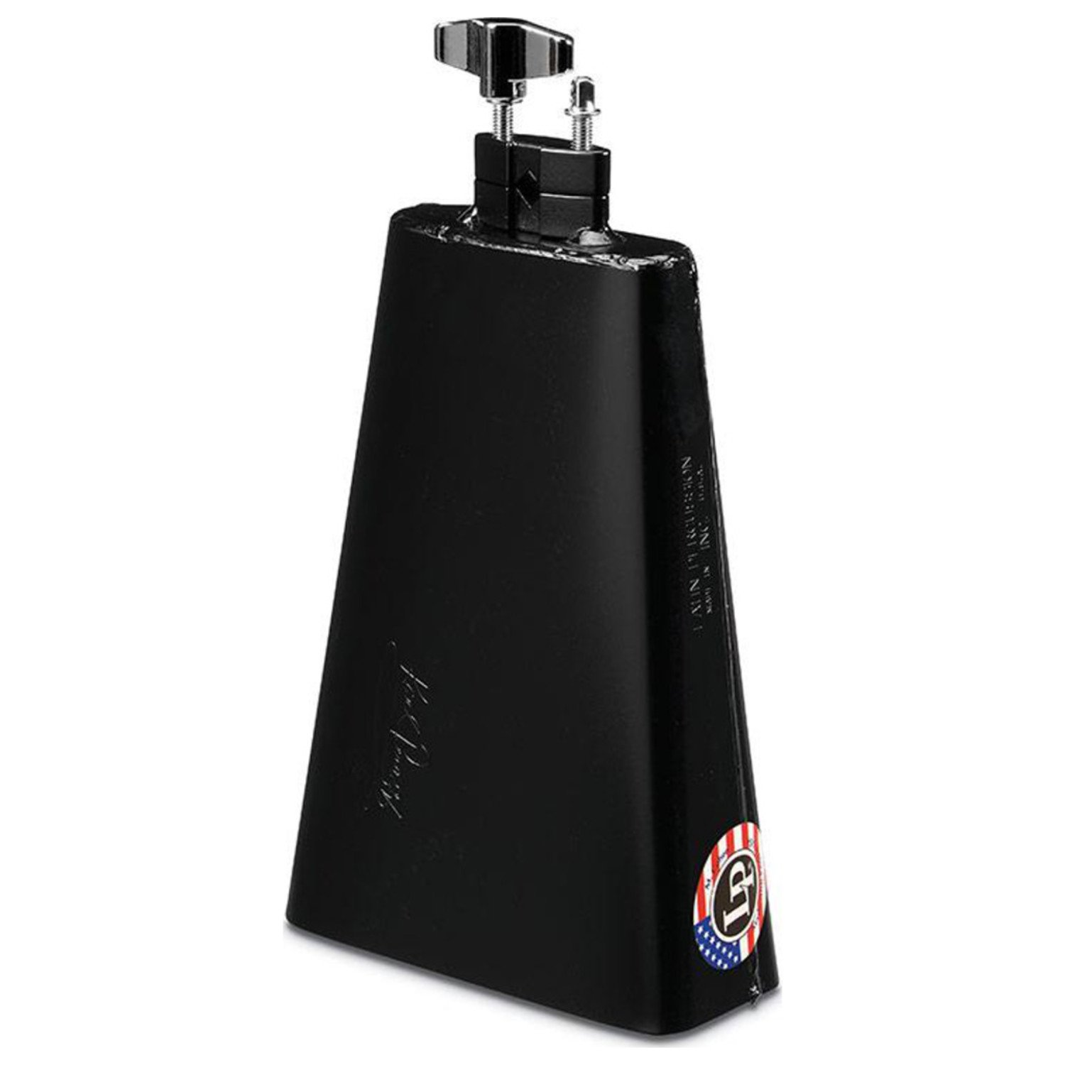 LP Latin Percussion Kuhglocke Karl Perazzo Bongo Bell LP206AKP Vice-Mount, pulverbeschichtet, schwarz, Black