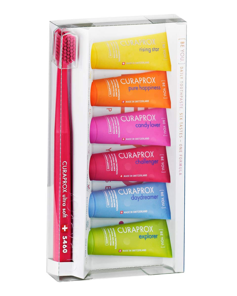 Curaprox Be You Toothpaste Taster Pack - Set of 6x10ml Bold Flavours, Mixed, 60 ml (Pack of 1)