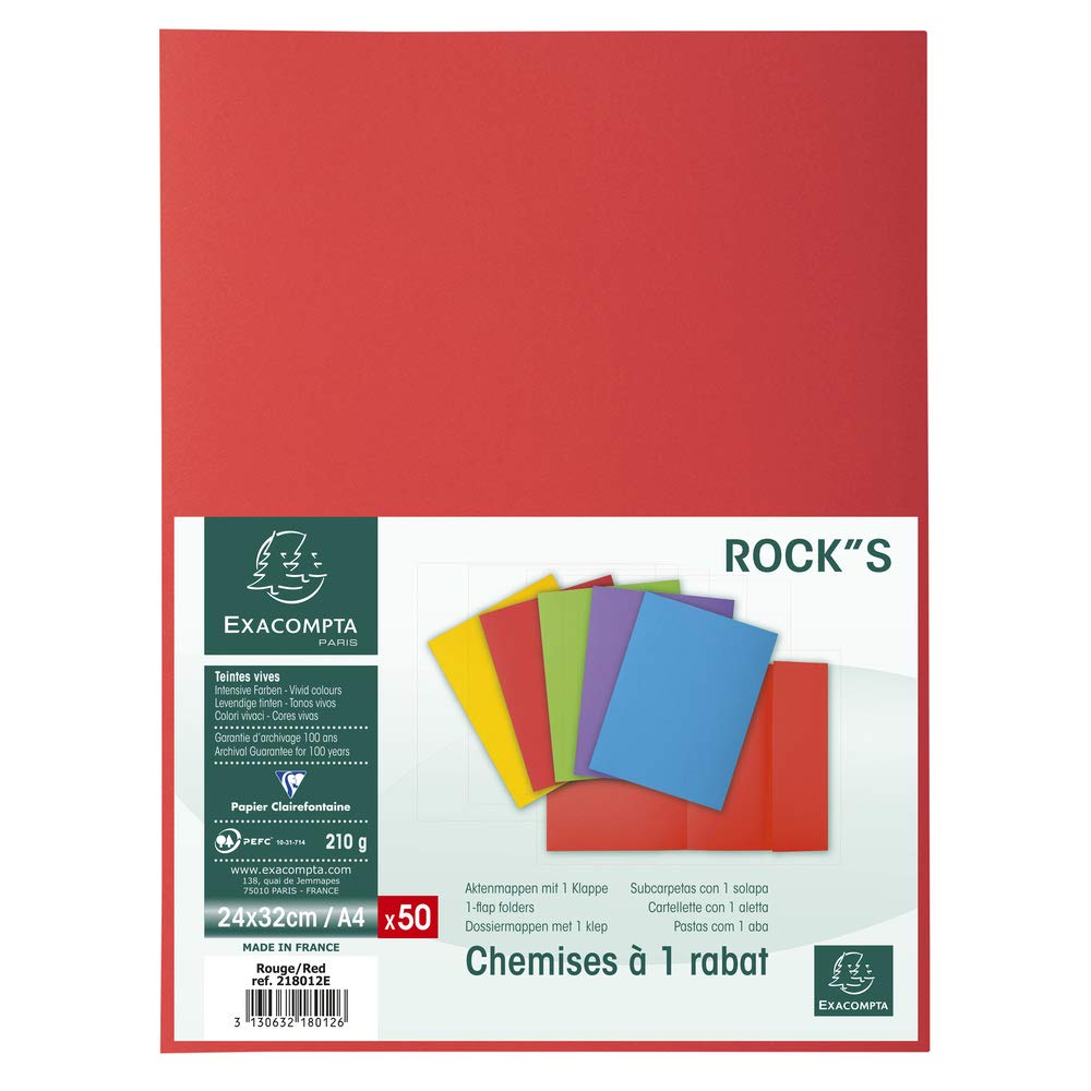 Exacompta, Ref 218012E, Rocks Collection, 1-Flap Folder, 240 x 320mm in Size, Suitable for A4 Documents, 210gsm Material - Image 4