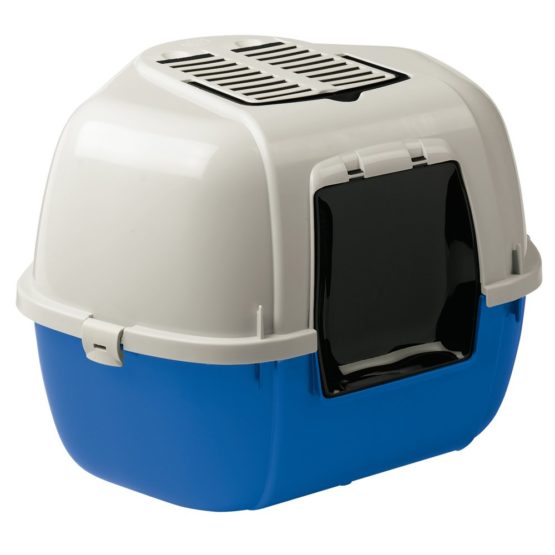 Ferplast Mika Cat Toilet Home, 57.5 x 51.5 x 42 cm, Blue