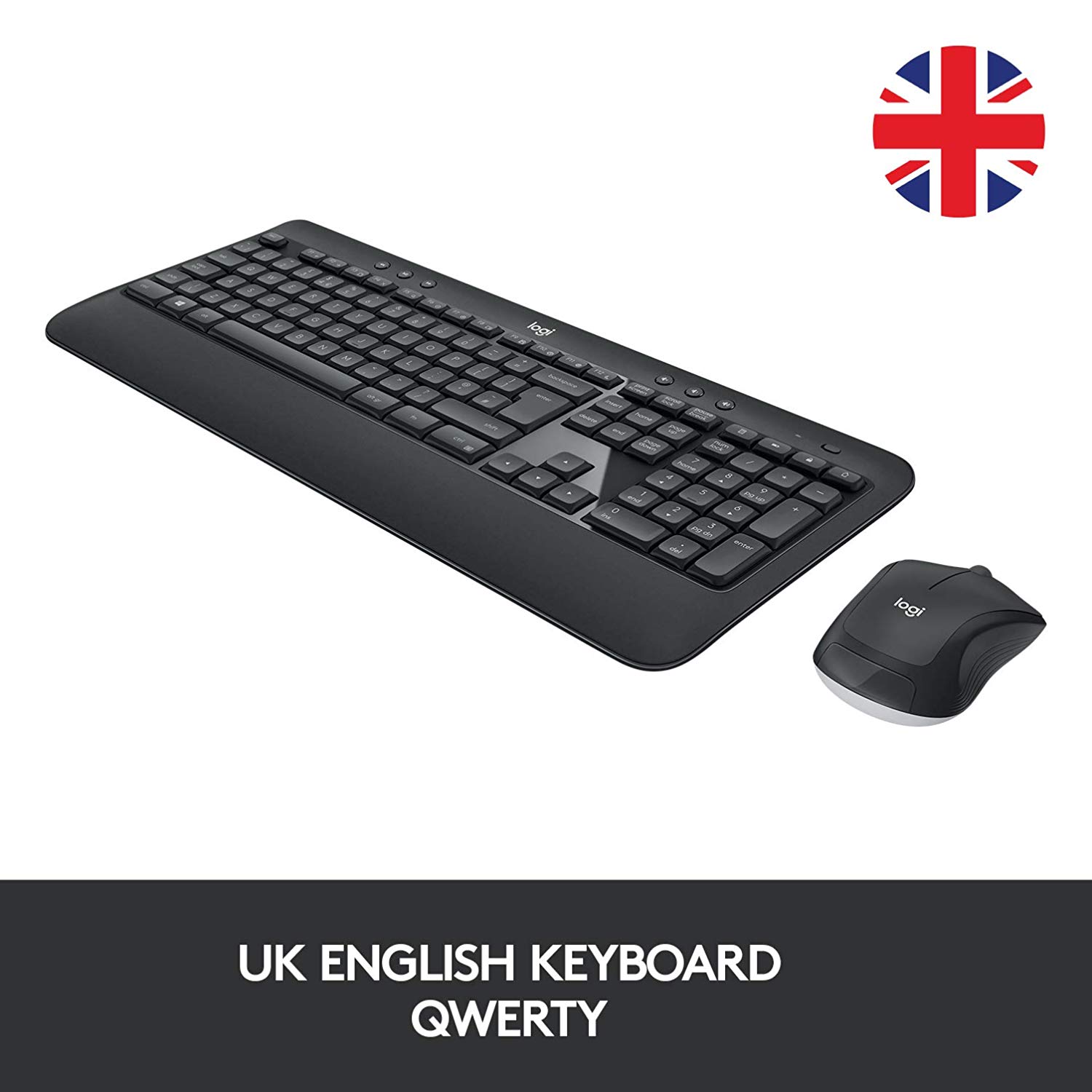 Logitech MK540 Advanced Wireless Keyboard and Mouse Combo for Windows 2.4 GHz Unifying USB-Receiver, Multimedia Hotkeys - Image 2