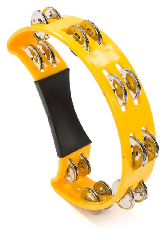 Percussion Plus Half Moon Tambourine - Yellow