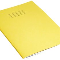 RHINO Stationery Exercise Book | A4 | 80 Page | 8mm Lined with Margin | Yellow | Learning Resources | School Books | Pack of 10