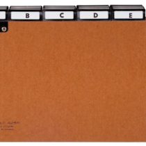 Durable Index Divider A-Z A5 | Made of Pressboard | Chrome Plated Plastic Covered Tabs | Includes Removable Inserts and Protective Overlay