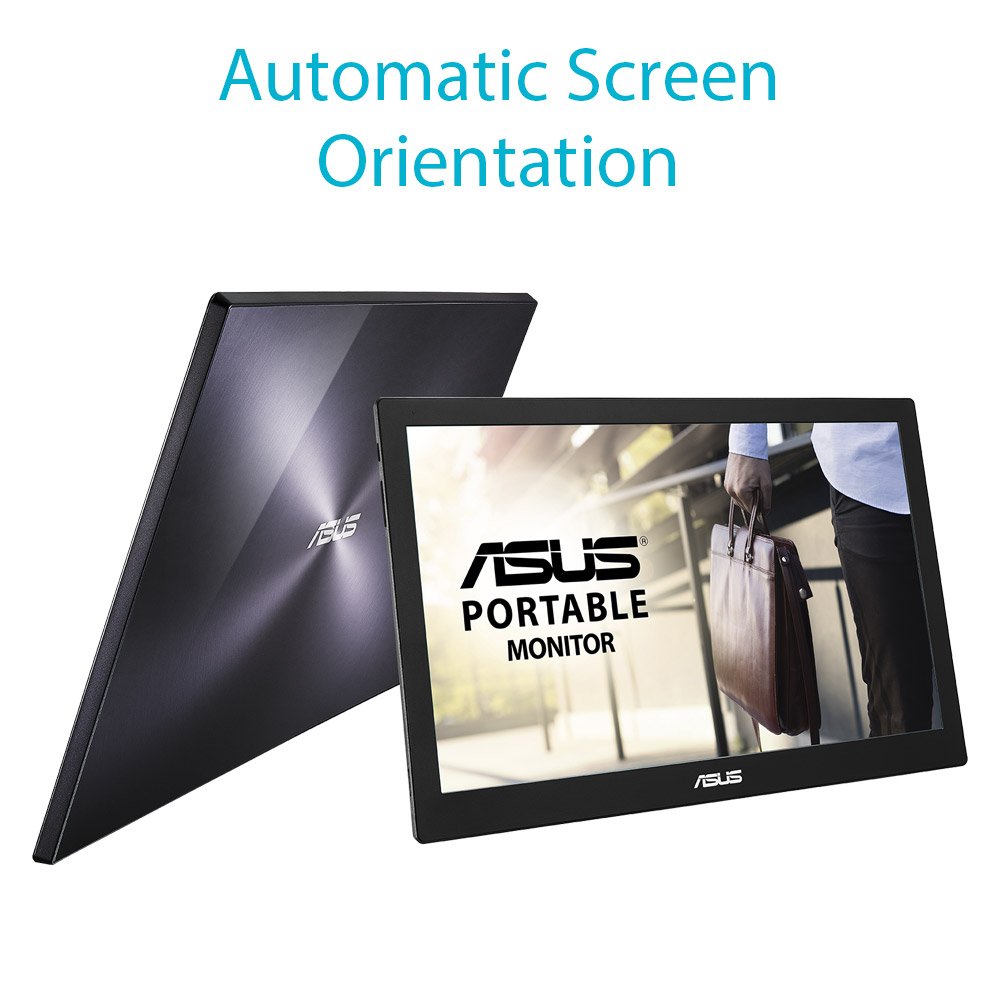 ASUS MB168B 15.6 Inch Portable USB Monitor, 1366x768, TN, Black, Silver, 15.6" TN - Image 4