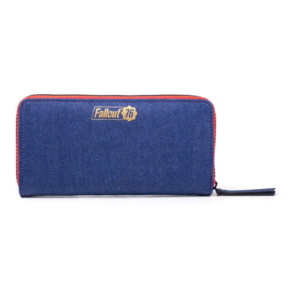 Fallout - Vault 76 Denim Zip Around Wallet with Patches, Multicolour, 24 cm - Image 3