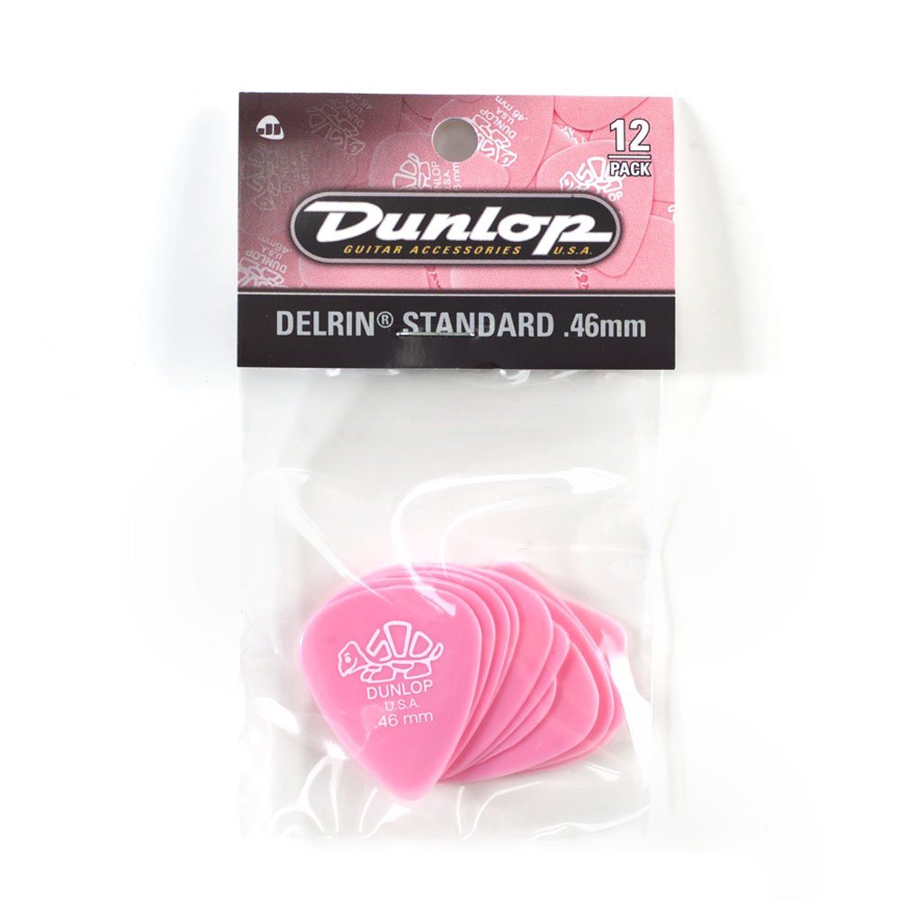 Jim Dunlop 41P.46 Guitar Picks, Pink, 12 count