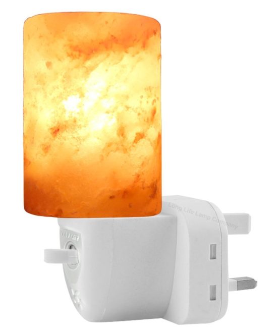 Long Life Lamp Company NLS01 Himalayan Salt Rock Lamp Plug In Night Light Air Purifier Switchable Natural Crystal Mood Light Hand Crafted
