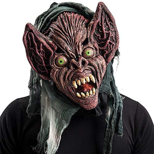 Carnival Toys 1465 Alien Monster Mask in Fingomma with Hood in Envelope with Kickstand, Multi-Coloured