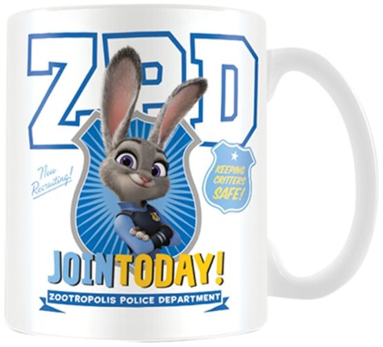 Zootropolis ZPD Ceramic Mug, Multicoloured, 7.9x11x9.3 cm