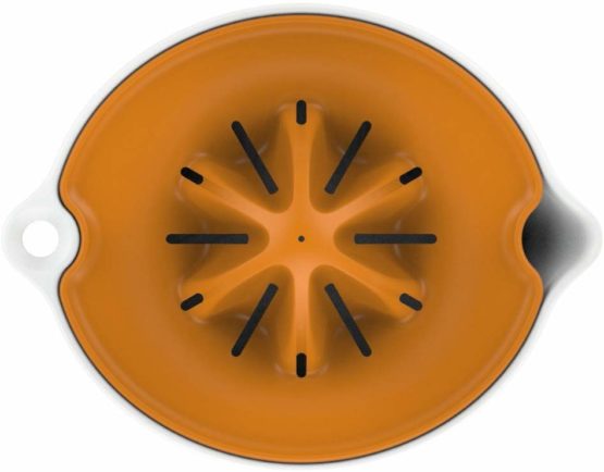 Fiskars Fruit Juicer, With Container, Diameter: 11.9 cm, Synthetic Material, Functional Form, White/Orange, 1016125 - Image 2
