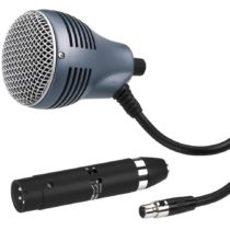 JTS CX-520 Dynamic Instrument Microphone for Blues Harp and Traditional Harmonica Players, Supercardioid Micro, Includes Carry Box and Cable Adapter - Black