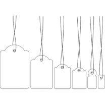 Herma 6948 Strung Marking Tags 32 x 50 mm with String 1000 Tags White