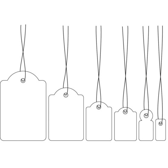 Herma 6948 Strung Marking Tags 32 x 50 mm with String 1000 Tags White