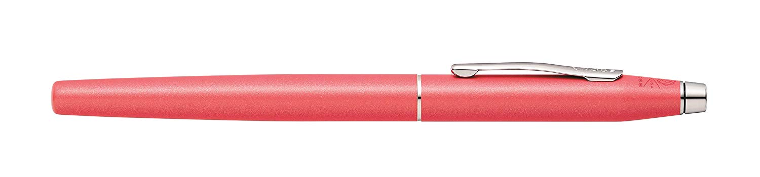CROSS Classic Century Coral Pearlescent Lacquer Fountain Pen with Polished Chrome Appointments - Image 4